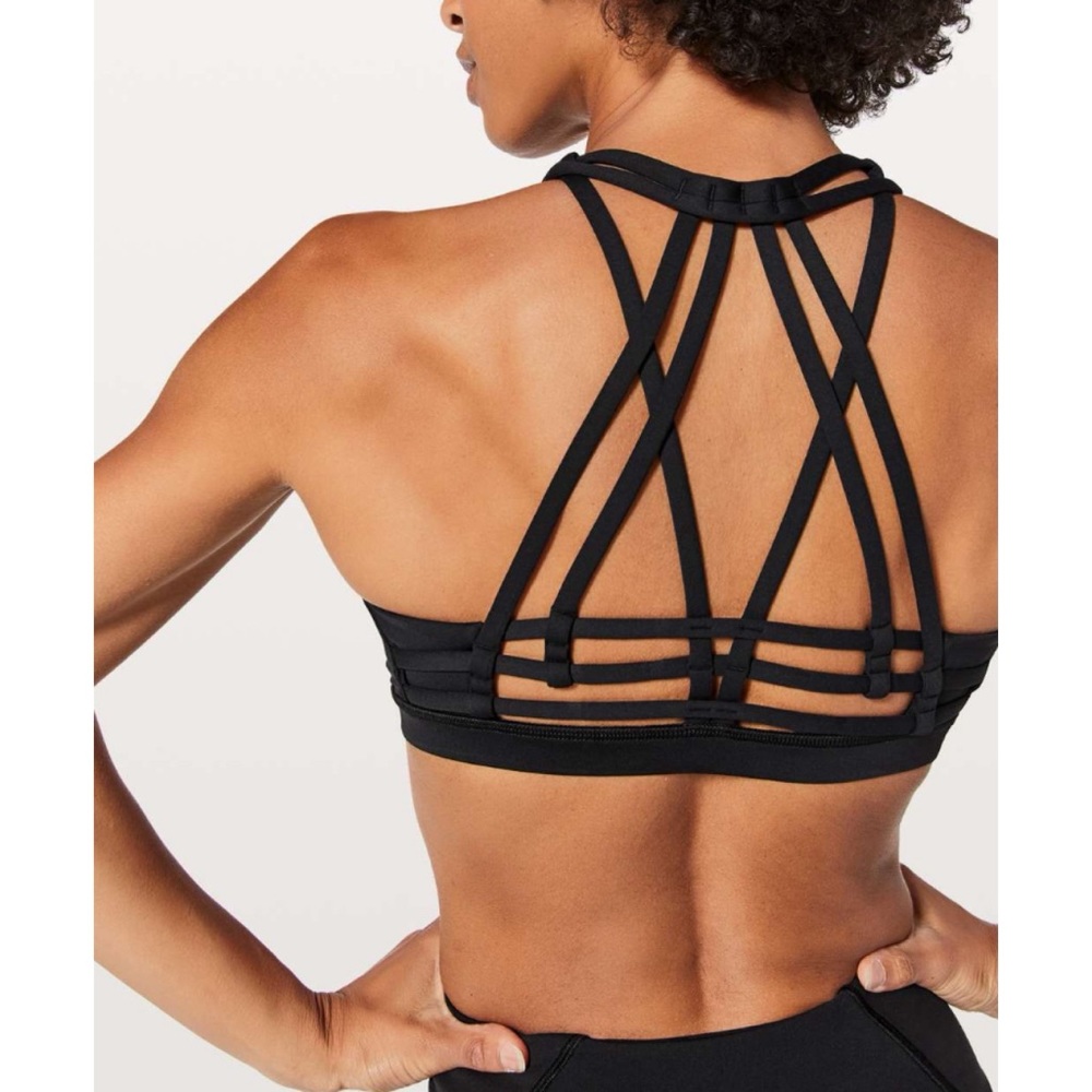 lululemon Slide With Me Bra in Black, Size 4